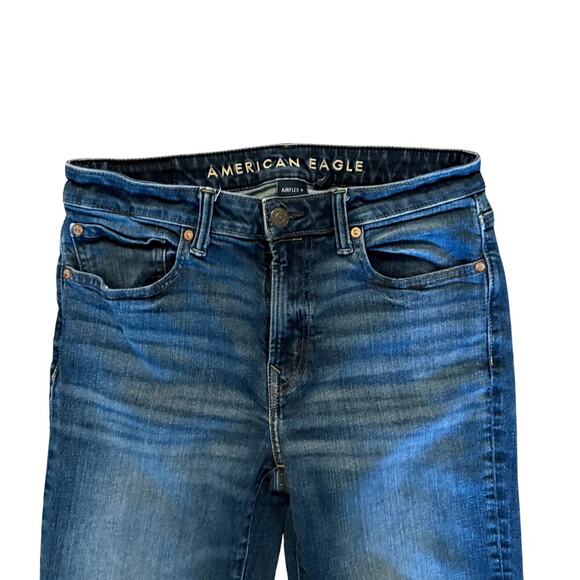 American Eagle Airflex Jeans Men’s 30x30 Slim Straight Dark Wash Stretch Casual - Picture 4 of 9